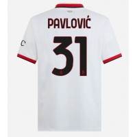 Echipament fotbal AC Milan Strahinja Pavlovic #31 Tricou Deplasare 2024-25 maneca scurta